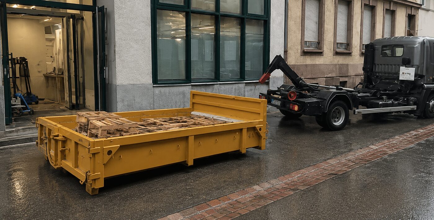 Benne déchets de chantier